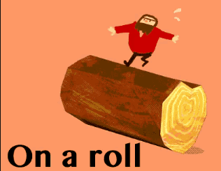 "on a roll" picture