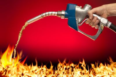 "add fuel to the fire" picture