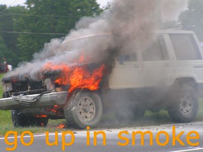 "go up in smoke" picture