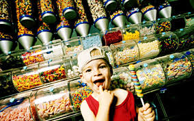 "be like a kid in a candy store" picture