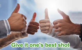 "give something your best shot" picture