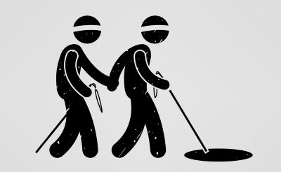 "the blind leading the blind" picture